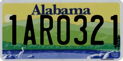 AL license plate 1AR0321