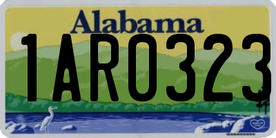 AL license plate 1AR0323