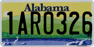 AL license plate 1AR0326