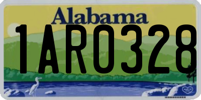 AL license plate 1AR0328