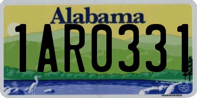 AL license plate 1AR0331