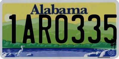 AL license plate 1AR0335