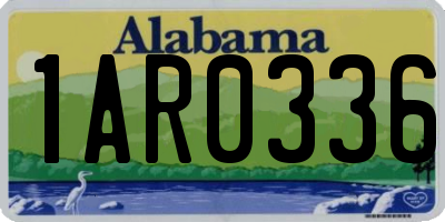 AL license plate 1AR0336