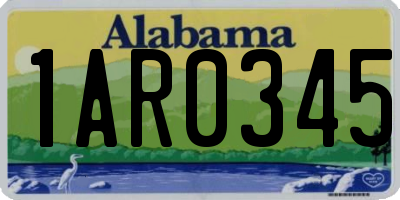 AL license plate 1AR0345