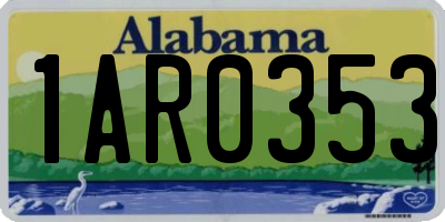 AL license plate 1AR0353