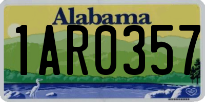 AL license plate 1AR0357
