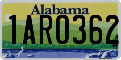 AL license plate 1AR0362