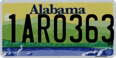 AL license plate 1AR0363