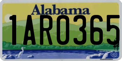 AL license plate 1AR0365