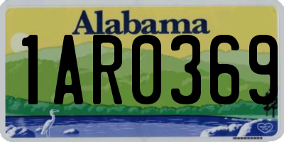AL license plate 1AR0369