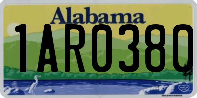 AL license plate 1AR0380