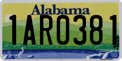 AL license plate 1AR0381