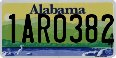 AL license plate 1AR0382