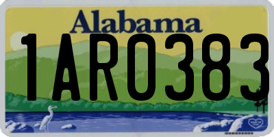 AL license plate 1AR0383