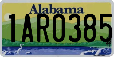 AL license plate 1AR0385