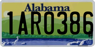 AL license plate 1AR0386