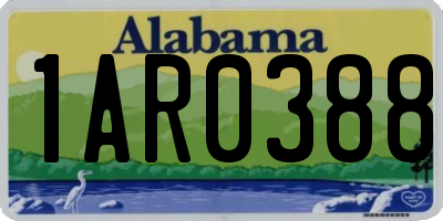 AL license plate 1AR0388