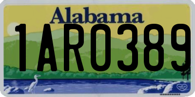 AL license plate 1AR0389