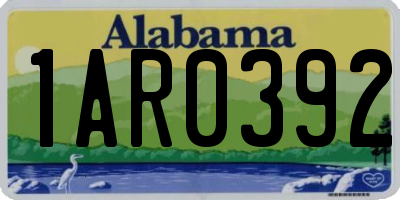 AL license plate 1AR0392