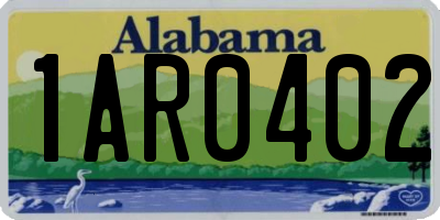 AL license plate 1AR0402
