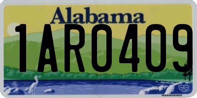 AL license plate 1AR0409