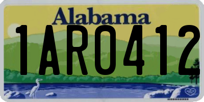 AL license plate 1AR0412