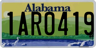 AL license plate 1AR0419