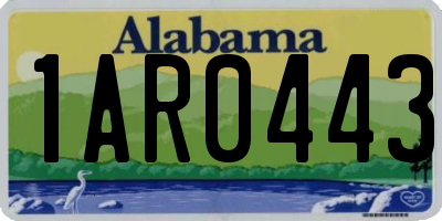 AL license plate 1AR0443