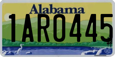 AL license plate 1AR0445
