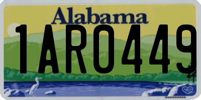AL license plate 1AR0449