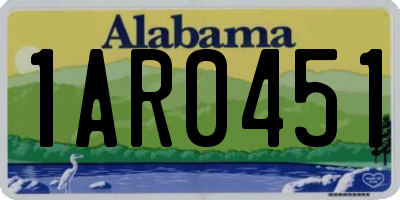 AL license plate 1AR0451