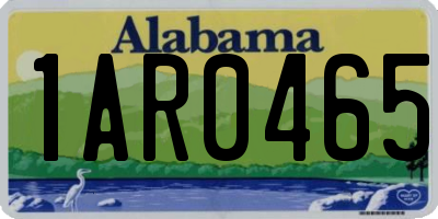 AL license plate 1AR0465