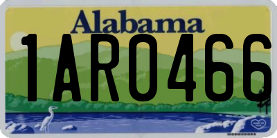 AL license plate 1AR0466