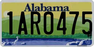 AL license plate 1AR0475