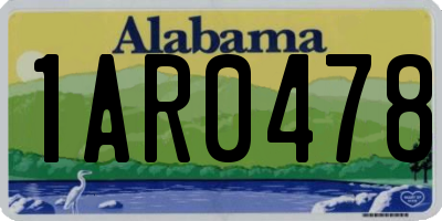 AL license plate 1AR0478