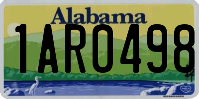 AL license plate 1AR0498