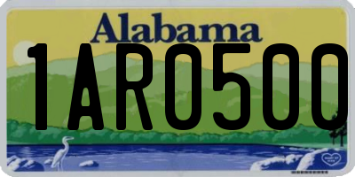 AL license plate 1AR0500