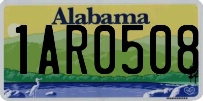 AL license plate 1AR0508