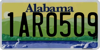 AL license plate 1AR0509