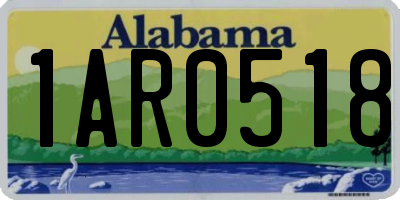 AL license plate 1AR0518