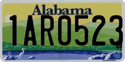 AL license plate 1AR0523