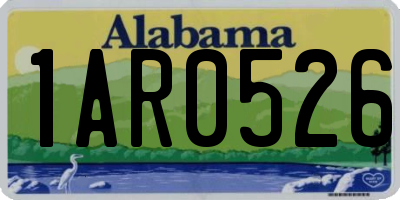 AL license plate 1AR0526