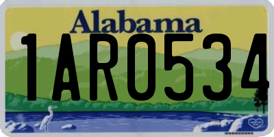 AL license plate 1AR0534