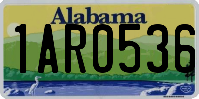AL license plate 1AR0536