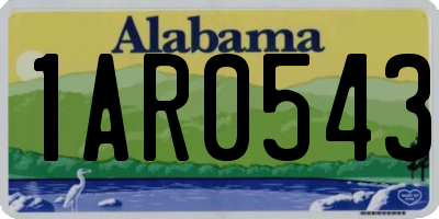 AL license plate 1AR0543