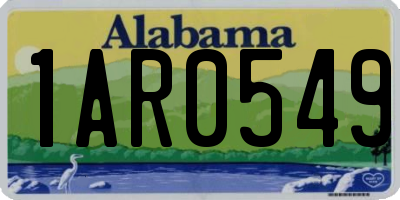 AL license plate 1AR0549