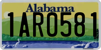 AL license plate 1AR0581