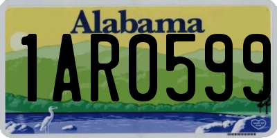 AL license plate 1AR0599