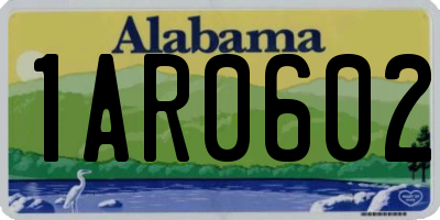 AL license plate 1AR0602