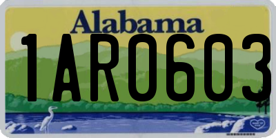 AL license plate 1AR0603